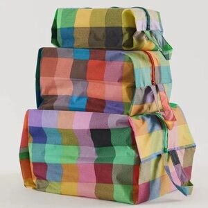 BAGGU 3D Zip Set - Madras Mix - Discontinued